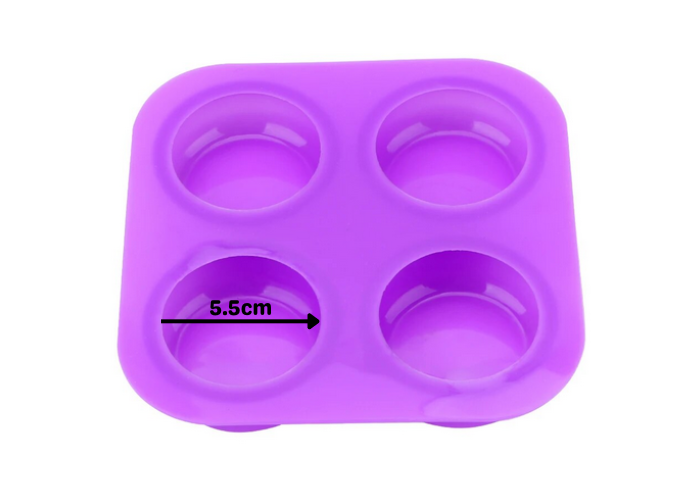 4 Cavity Circle Soap Mold