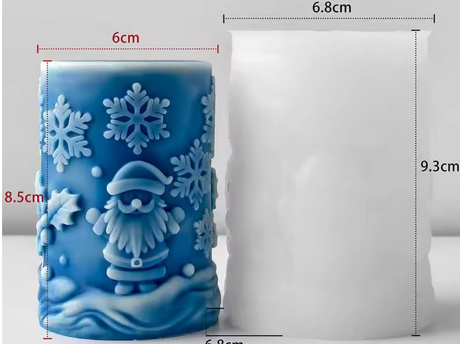 3D Santa Candle & Soap Mold
