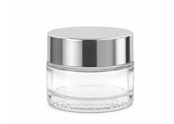 Silver Lid Glass Pot 15gm