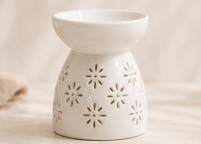 Off White Oil Burner - Bloom