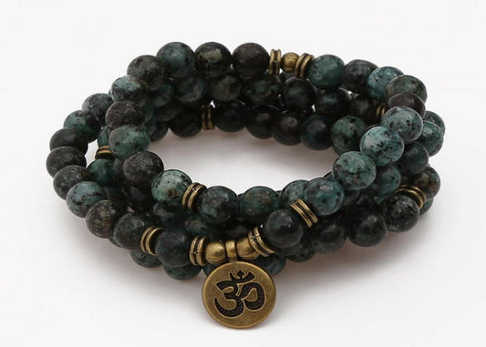 Beaded Bracelet / Necklace / Ohm Turquois Colour