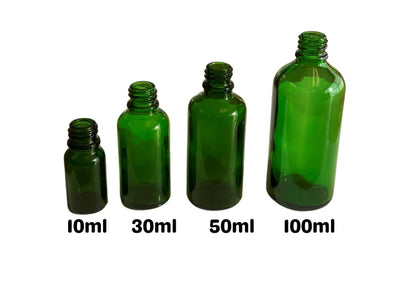 Green Essential Oil Bottles