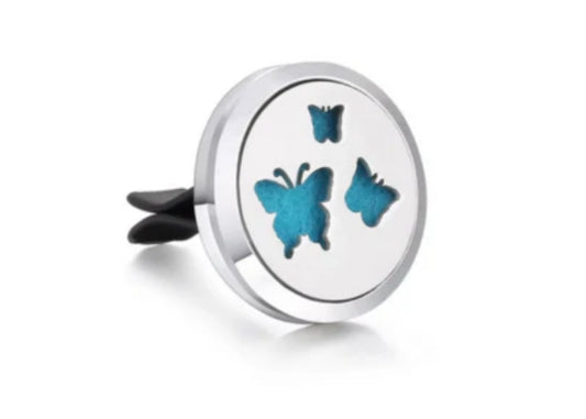 Car Aromatherapy Diffuser / Butterflies Vent Essential Oil Diffuser + 10 Pads