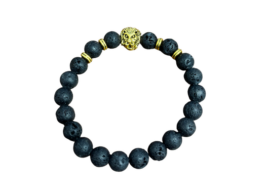 Aromatherapy Gold Lion Bracelet