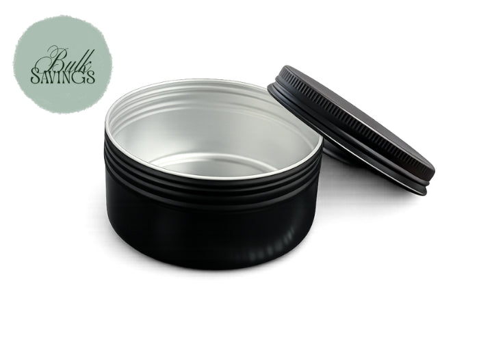 Aluminium Tins – Black | 200gm