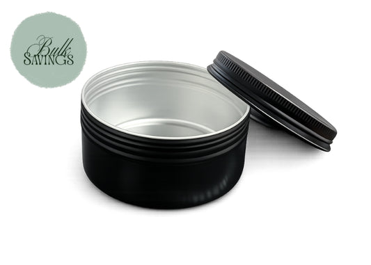 Aluminium Tins – Black | 200gm