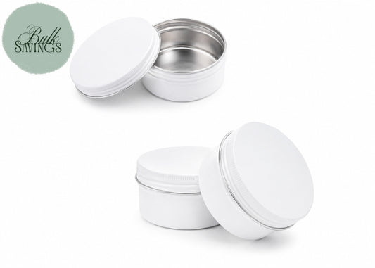 Aluminium Tins – White | 50gm