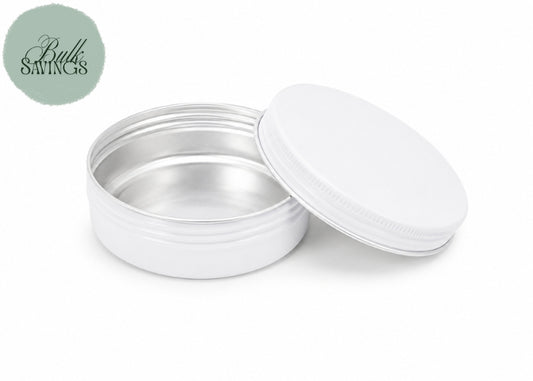 Aluminium Tins – White | 100gm