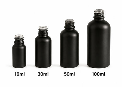 Black Essential Oil Bottles