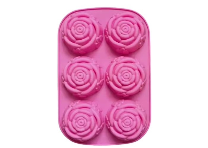 Rose Pattern Mold - 6 Cavity