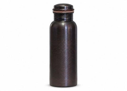 Ayurveda Copper Black Art Drink Bottle 750ml