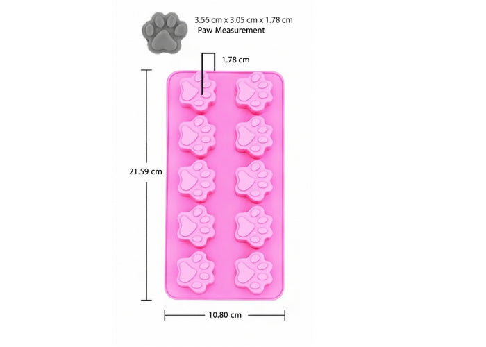 Mini Paw Print Mold - 10 Cavity