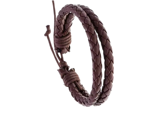 Mens Leather Braided Bracelet