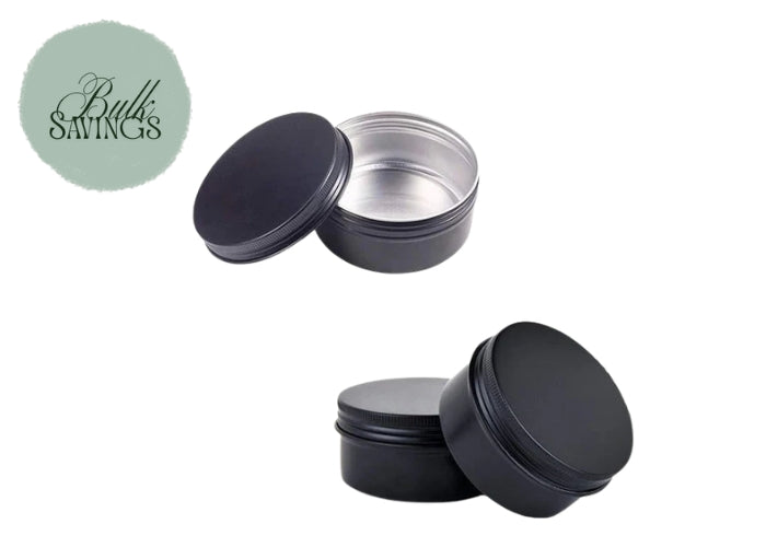 Aluminium Tins – Black | 50gm
