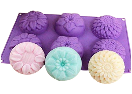 Flower Pattern Mold - 6 Cavity
