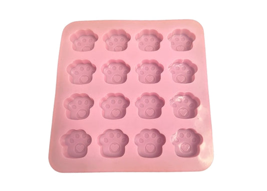 Mini Paw Print Mold - 16 Cavity