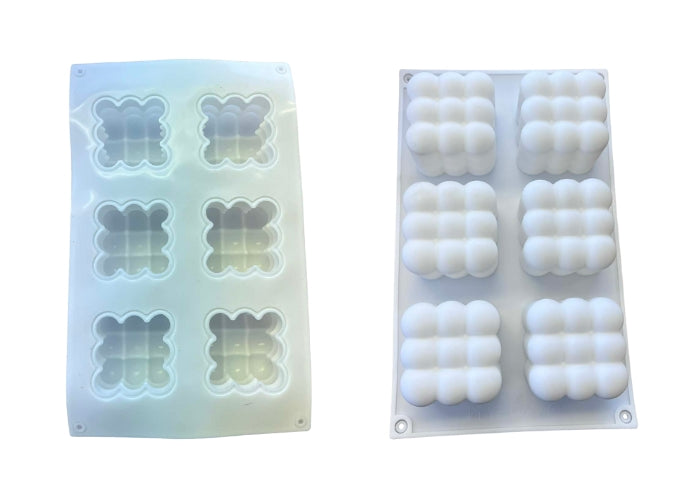 Candle / Soap Mold / 3D Cube 6 Cavity