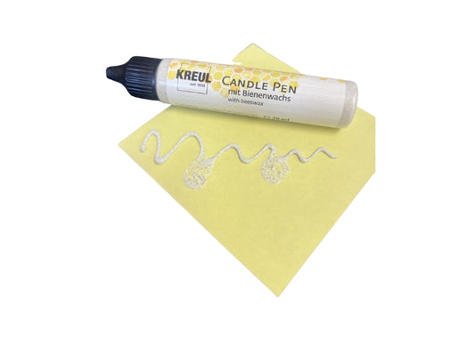 Beeswax Candle Pin - Gold Glitter