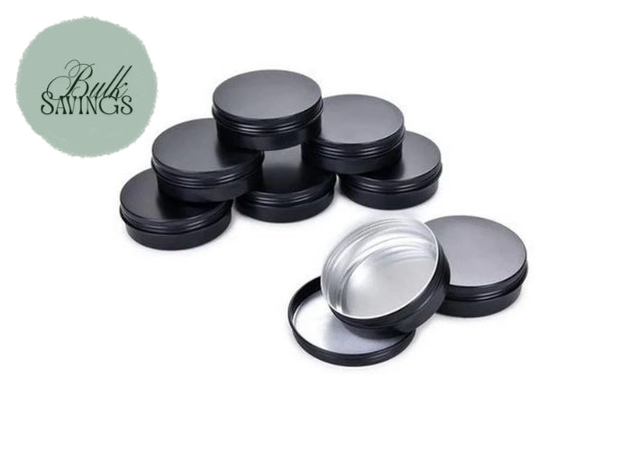 Aluminium Tins – Black | 30gm