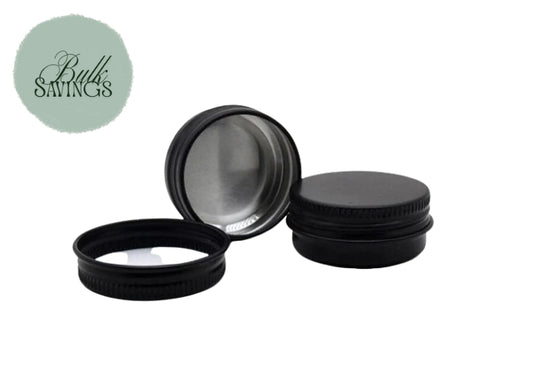 Aluminium Tins – Black | 15gm