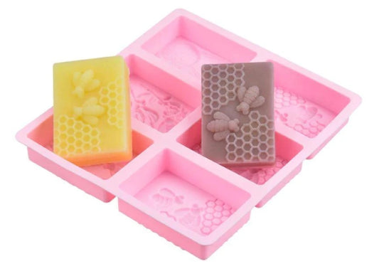 Honey Bee Rectangle Mold - 6 Cavity