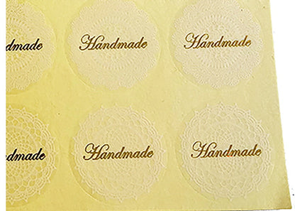 Craft Stickers / Labels / Handmade x 80 stickers Laced