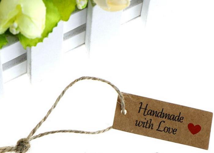 10 Labels - Handmade with love - 5 cm, Accessories